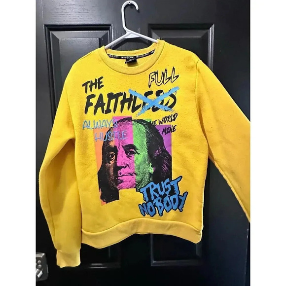 Switch Remarkable Men's Yellow Long Sleeves Crew Neck Sweatshirt Size Medium - Picture 1 of 4